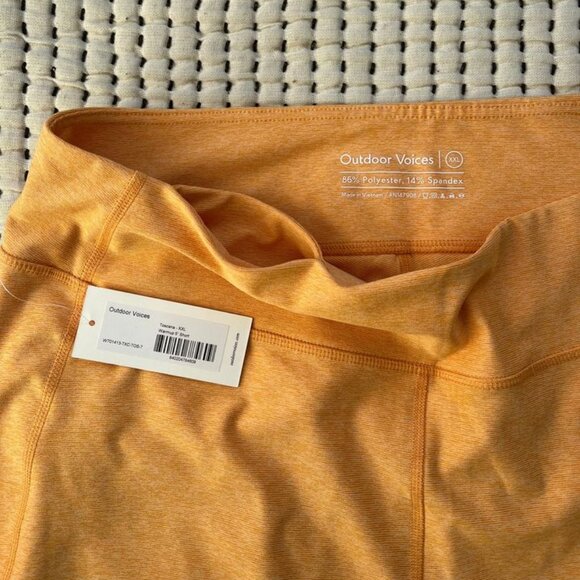 NEW OV Outdoor Voices Workout Shorts Toscana Orange - Picture 3 of 5